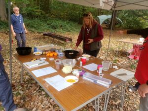 Food preparation area at Leader Skills Weekend